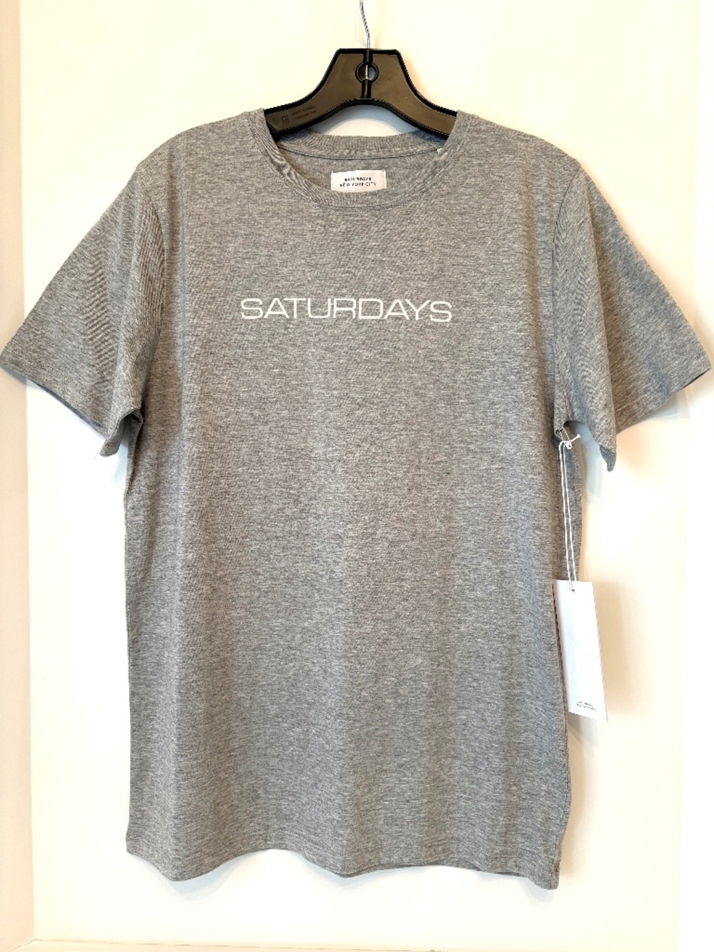 Saturdays New York City Tee Shirt Gray Crew Neck Short Sleeve Small Cotton